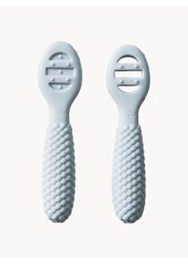 Jack o Juno Súprava silikónových lyžičiek Kid Pre-Spoons Bubble, 2 ks Modrá Umelá hmota D 10 cm