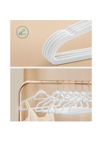 Songmics, Kleiderb&uuml;gel, Kleiderb&uuml;gel Samt 30er Set Weiss (30 x)
