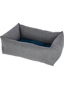 KERBL Pet Ely Kuschelbett, grau/petrol, 70x60cm
