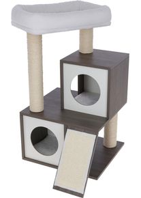 KERBL Pet Flair Kratzbaum, weiß/grau, 48x44x86cm