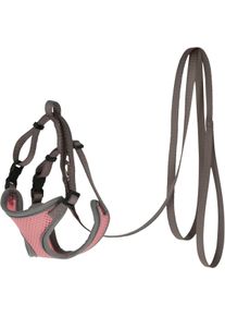 KERBL Pet Katzengeschirr mit Leine, koralle