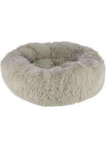 KERBL Pet Fluffy Kuschelbett, rund, hellgrau, Ø60x18cm