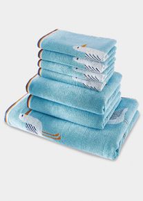 Serviette de toilette motif mouette - bleu - taille 50x100 cm avec coton - bonprix