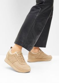 Sneakers fourr&eacute;es &agrave; plateforme - latte macchiato - taille 39 - Vegan - bonprix