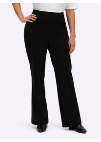 sheego Dames Comfortbroek in bootcut-model in zwart ,maat 40, Witt, 70% Viscose, 25% Polyamide, 5% Elastan