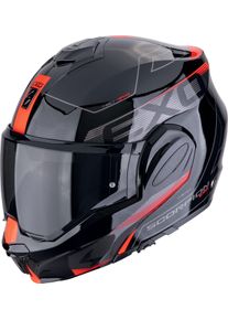 Scorpion EXO-Tech Evo Traveller, modular helmet , color: Black/Grey/Red , size: XL