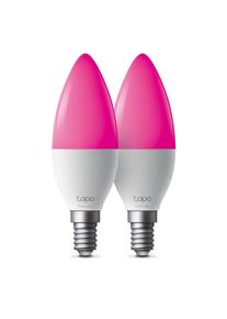 TP-LINK Tapo L430C(2-pack) múdra WiFi stmievateľná LED žiarovka (farebná, 2500K-6500K, 470lm, 2, 4GHz, E14)