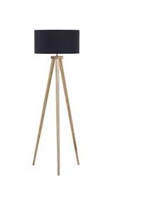 Beliani Stehlampe Nitra 45/45/142 cm , Schwarz , Holz , E27 , 45x142x45 cm , Lampen & Leuchten, Innenbeleuchtung, Stehlampen, Stehlampen