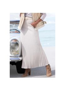 Lascana , Strickrock in Plisseeoptik, eleganter Maxirock aus Strukturstrick , beige melange , 38 , 38 , Langer eleganter Strickrock