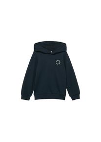 s.Oliver Junior, Herren, Kapuzensweatshirt, mit Logo-Print, blue, 128/134, blue, Kapuzenweater von s.Oliver Junior