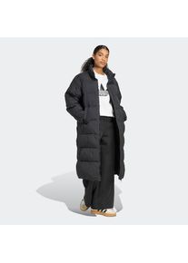 adidas originals, Damen, Winterjacke &raquo;LONG PUFFER&laquo; Langer Mantel aus Kunstdaunen, Black, S, Black, Langer, isolierter Mantel f&uuml;r kalte Tage.