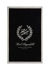K by KARL LAGERFELD Karl Lagerfeld Ręcznik plażowy dla mężczyzn czarny / perłowo biały Rozmiar One Size