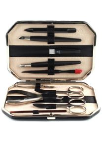 Windrose, Nagelpflegegerät, Beluga Manicure-Etui 17,5 cm Leder