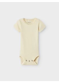 name it Mädchen Kurzarmbody »NBFKAB SS BODY NOOS« in beige, Größe N-Gr