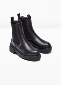 bonprix Chelsea-Boots mit Profilsohle, schwarz, Gr.37, L&auml;ssiger Chelsea Boot mit profilierter Sohle, aus Vegan