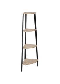 TecTake Estantería bridge 34 x 34 x 125 cm madera industrial clara, roble Sonoma - 404774