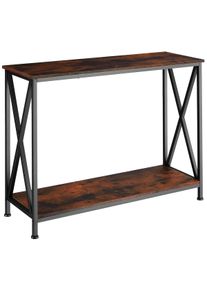 TecTake Mesa consola Tacoma 100 x 35 x 80,5 cm Madera industrial oscura, rústica - 404670