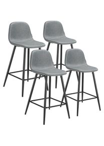 TecTake Sgabello da bar Willow con schienale, imbottito - 405878