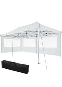 TecTake Gazebo pieghevole Viola 3x6 m con 2 elementi laterali - bianco - 403158