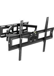 TecTake Supporto da installazione a parete per monitor 32-65′′ (81-165cm) inclinabile girevole - nero - 401289