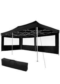 TecTake Gazebo pieghevole Viola 3x6 m con 2 elementi laterali - nero - 403159