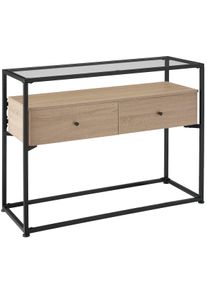 TecTake Aparador Reading 101,5x41,5x80,5cm madera industrial clara, roble Sonoma - 404691