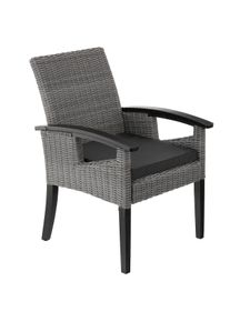 TecTake Silla de ratán Rosarno gris - 404806