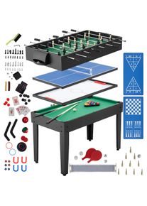 TecTake GmbH tectake Tavolo da gioco multifunzionale SirGameALot, 15 in 1, con accessori nero/verde - 405396