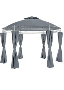 TecTake Gazebo da giardino deluxe 3,5m Siana - antracite - 403265