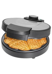 Bomann WA 1365 CB Gofrera Eléctrica, 5 Gofres Forma Corazón, Antiadherente, Regulador Temperatura, Plato 19 cm, 1000W, Grigio