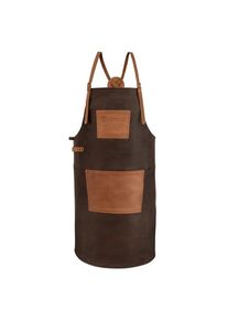Petromax Büffelleder-Schürze mit gekreuztem Rückenband Apron (84 x 155 cm, dunkelbraun)