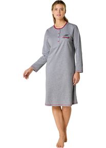 Comtessa Damska Nočná košeľa, gomb. lišta Sivá-melírovaná-červená veľkosť 52/54