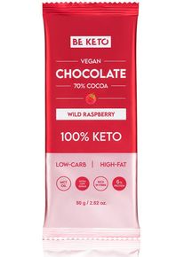 BeKeto Vegan Keto Chocolate + MCT Oil, 80 g Tafel, Wild Raspberry