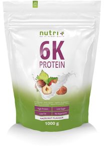 nutri+ veganes 6K Proteinpulver, 1000 g Beutel, Hazelnut