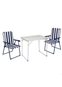 Conjunto de mesa y 2 sillas plegables Aktive