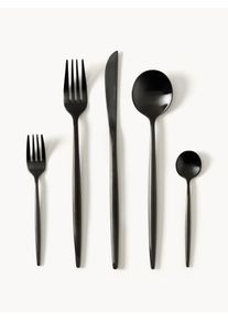 Súprava príborov Shimmer, rôzne veľkosti Čierna Nehrdzavejúca oceľ 1 osoba (5 dielov) | Westwing Collection