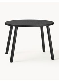 NOFRED Owalny stolik dla dzieci z drewna Mouse Czarny Drewno S 60 x G 46 cm