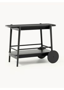 Drevený vozík na nápoje Libby Čierna Drevo, Masívne drevo Š 100 x V 75 cm | Westwing Collection