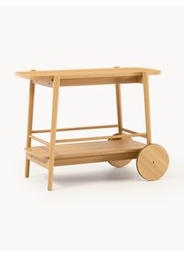 Drevený vozík na nápoje Libby Béžová Drevo, Masívne drevo Š 100 x V 75 cm | Westwing Collection