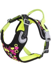 Hurtta Weekend Warrior II Neon Hundegeschirr, licorice, 45-60cm