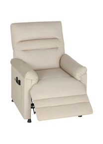 HOMCOM Poltrona Reclinabile con Riscaldamento e Massaggio Beige
