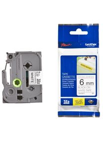 Brother TZeS211 Original Super Adhesive Laminate Label Tape - Texto preto sobre fundo branco - Largura 6mm x 8 metros