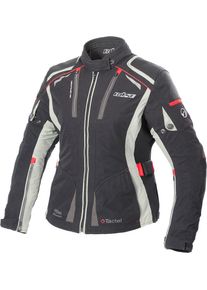 B&uuml;se B&uuml;se Linda, textile jacket waterproof women , color: Black/Light Grey/Red , size: 38
