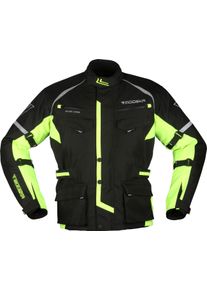Modeka Tarex, tekstil jakke vandtæt , farve: Sort/Neongul , størrelse: 4XL