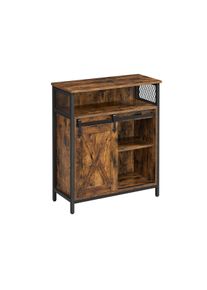 Armário de armazenamento VASAGLE, armário com porta de celeiro deslizante