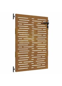 vidaXL Puerta de jardín acero corten diseño cuadrado 85x125 cm