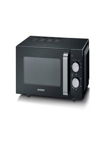 Severin, MW7761, forno a microonde, acciaio inox, fondo in ceramica, capacità 20 L, 800 W, colore:nero.