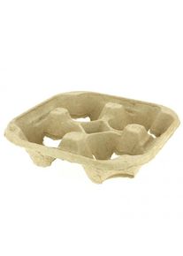PuntoQPack 250 Uds. PortaVasos cartón reciclable 4 huecos Ref FAST4