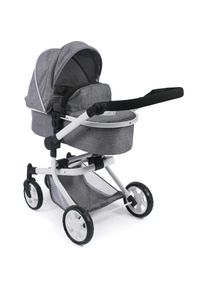 Bayer Chic 2000 CHIC2000 , Kombi-Puppenwagen »Mika« mit schwenkbaren Vorderrädern , Jeans Grey