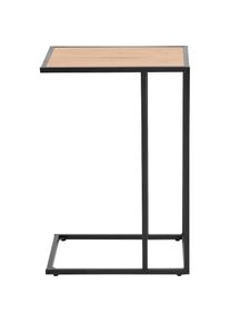 ACTONA GROUP, Beistelltisch &raquo;Seaford, Rechteckig, Scandi Design, matte Wildeichenoptik, Modern&laquo; Wohnzimmertisch, kleiner Tisch, matte schwarze 